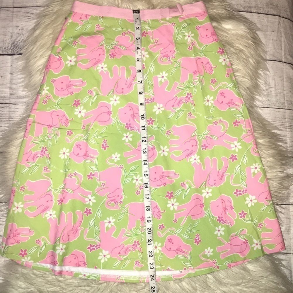 Lilly Pulitzer Elephant Print A-Line Skirt - Picture 3 of 5